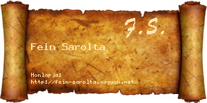 Fein Sarolta névjegykártya